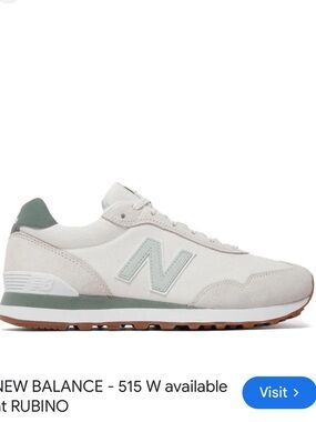 New Balance 515 Cream & Sage Lace-Up Sneakers 9.5 M/ 11 W